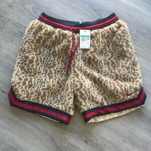 Nike Mens Leopard Print Fur Basketball Shorts Gym Premium DQ6176-206 Size XL
